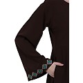 Emirates Umbrella abaya with embroidery work- Coffee Brown